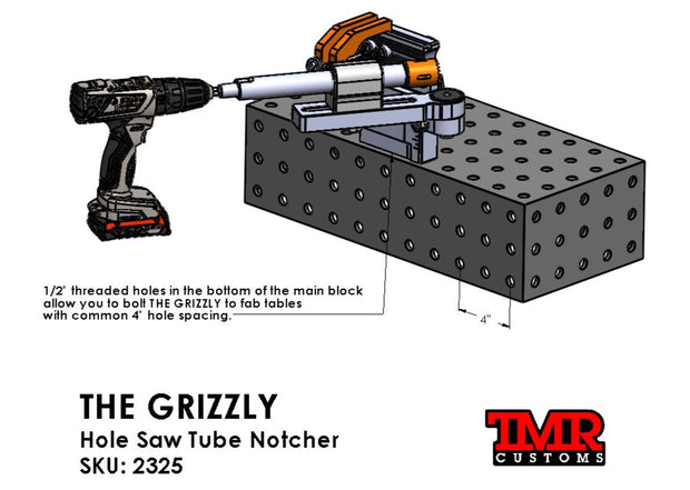 THE GRIZZLY Hole Saw Tube Notcher