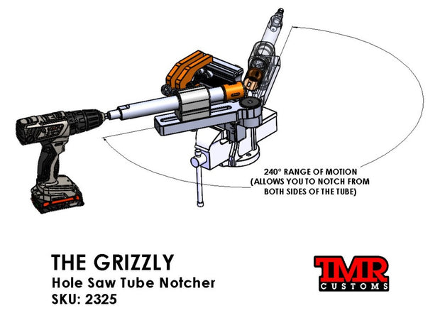 THE GRIZZLY Hole Saw Tube Notcher