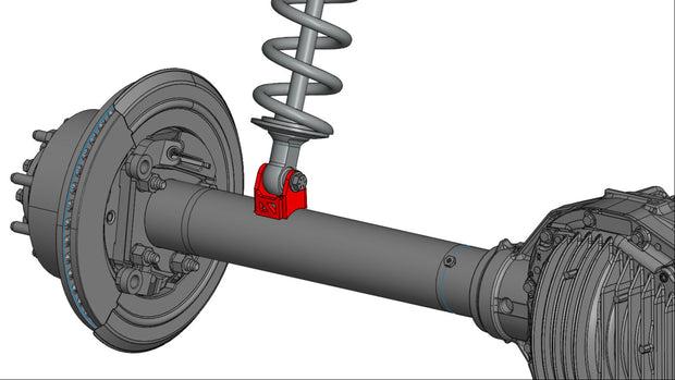 Axle Tube Shock Brackets (Parallel)