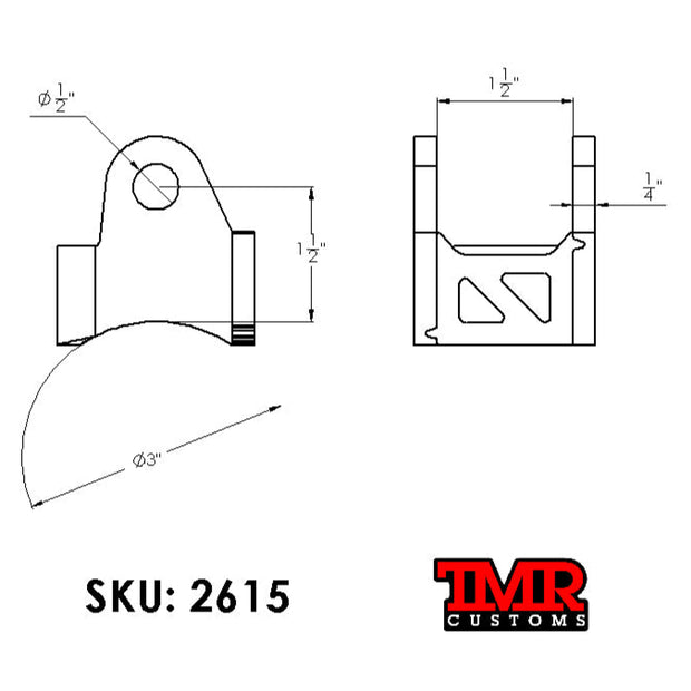 Axle Tube Shock Brackets (Parallel)
