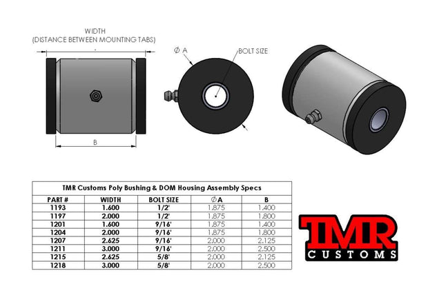 Poly Bushing & DOM Housing Assembly